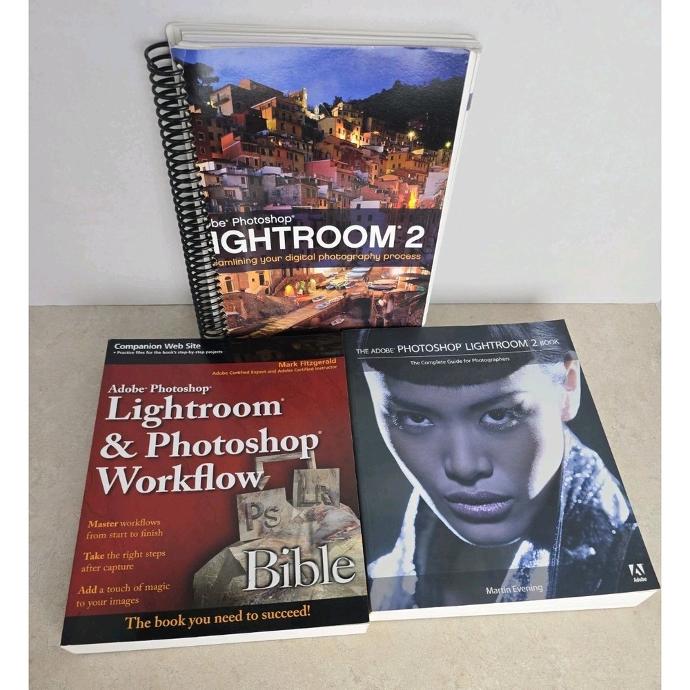 Adobe Photoshop Lightroom 2, Lightroom And Photoshop Workflow Bible - 3 Books
